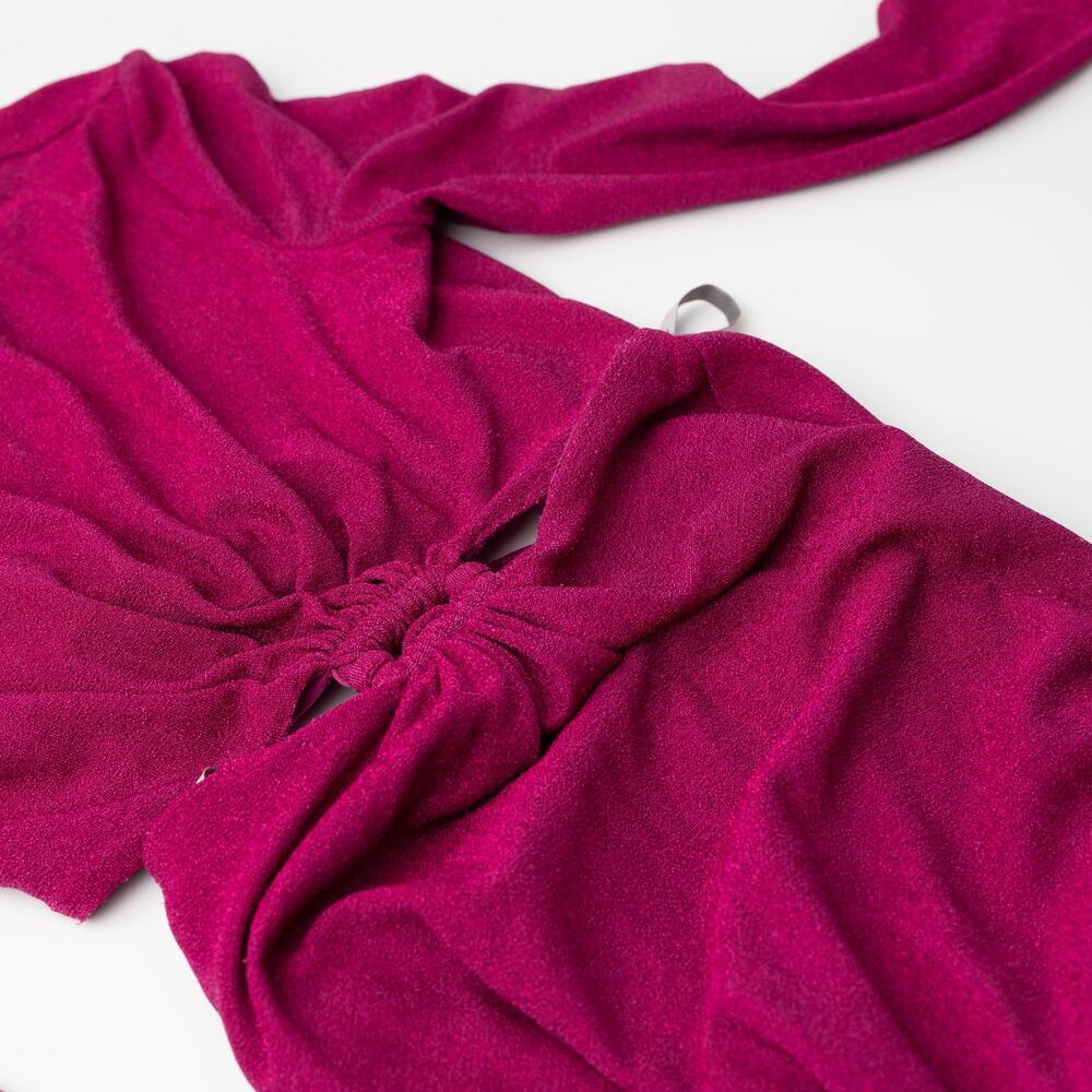 ML Monique Lhuillier Purple Metallic Knit Dress - Picture 8 of 12